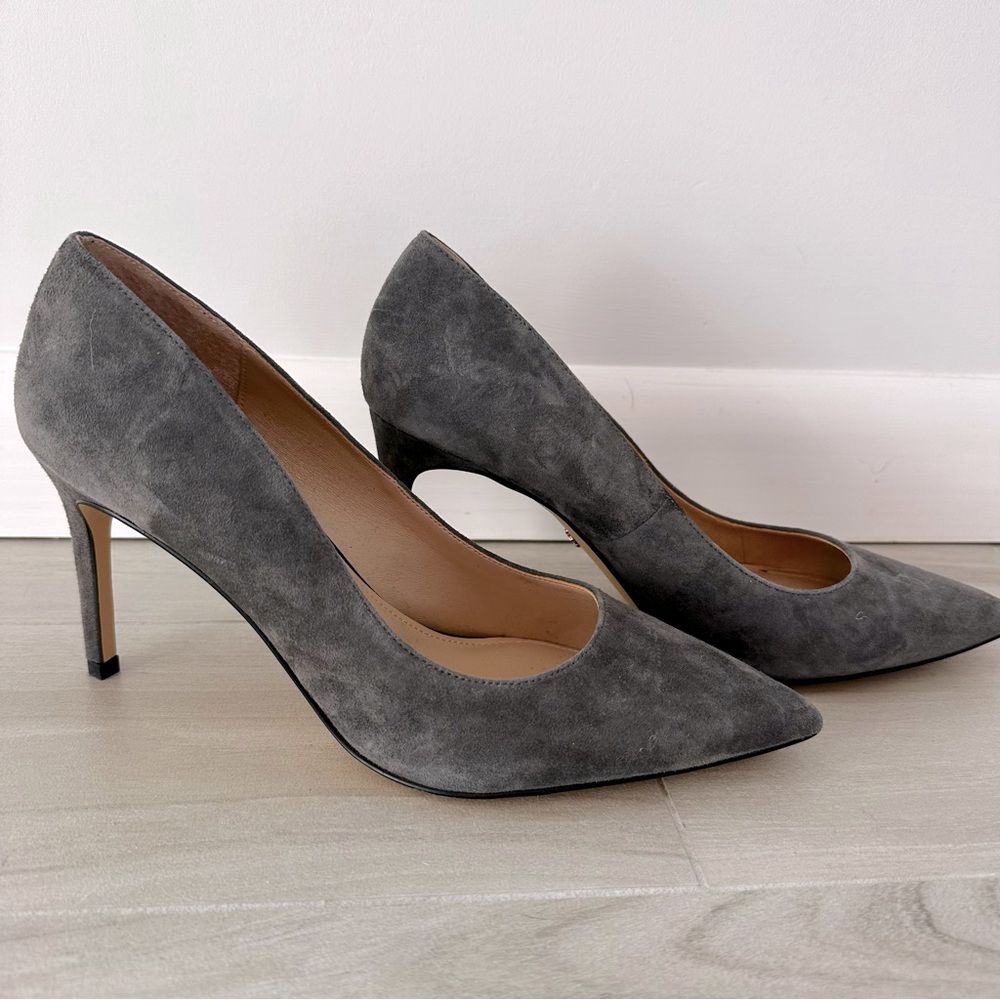 Gray Suede Pumps 7.5